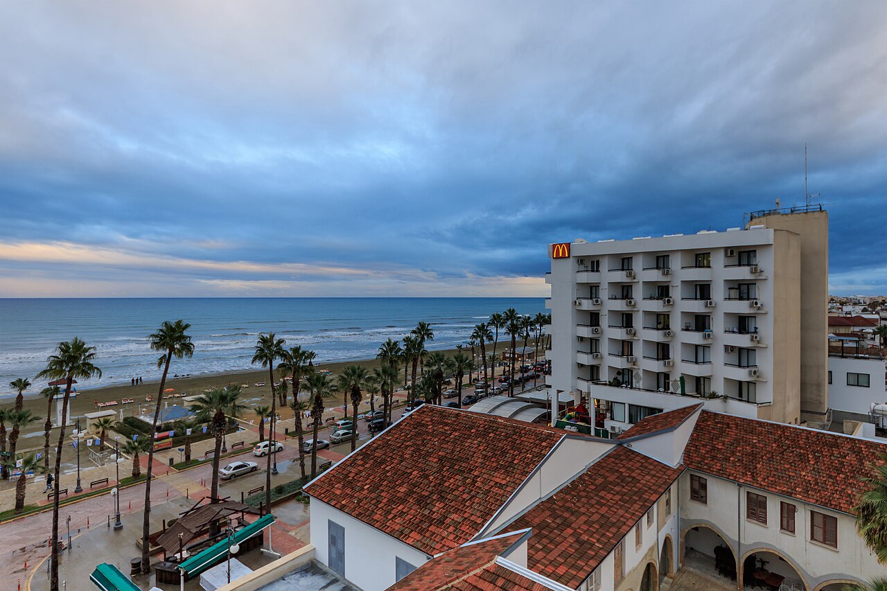 The Finikoudes promenade in Larnaca