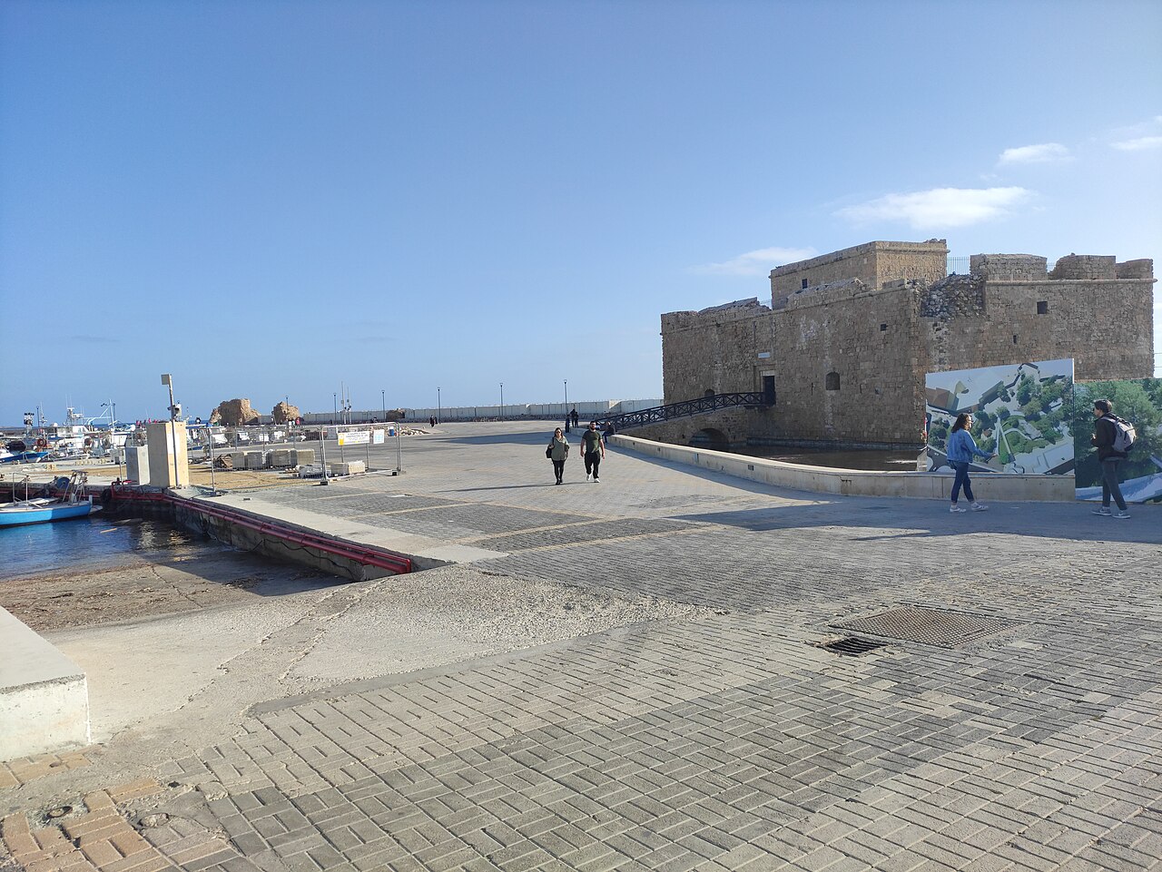 Paphos harbour and castle